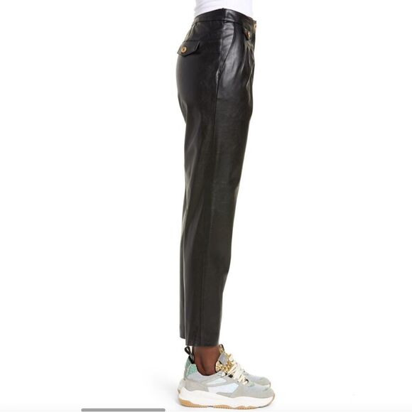 Blank NYC Faux Leather Pleated Trousers - Picture 3 of 15